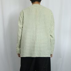 画像3: 70's JCPenney チェック柄 コットン×ポリエステルパジャマシャツ L (3)