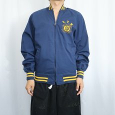 画像2: 80〜90's MVP USA製 "V.F.W." コットンスポーツジャケット NAVY L (2)