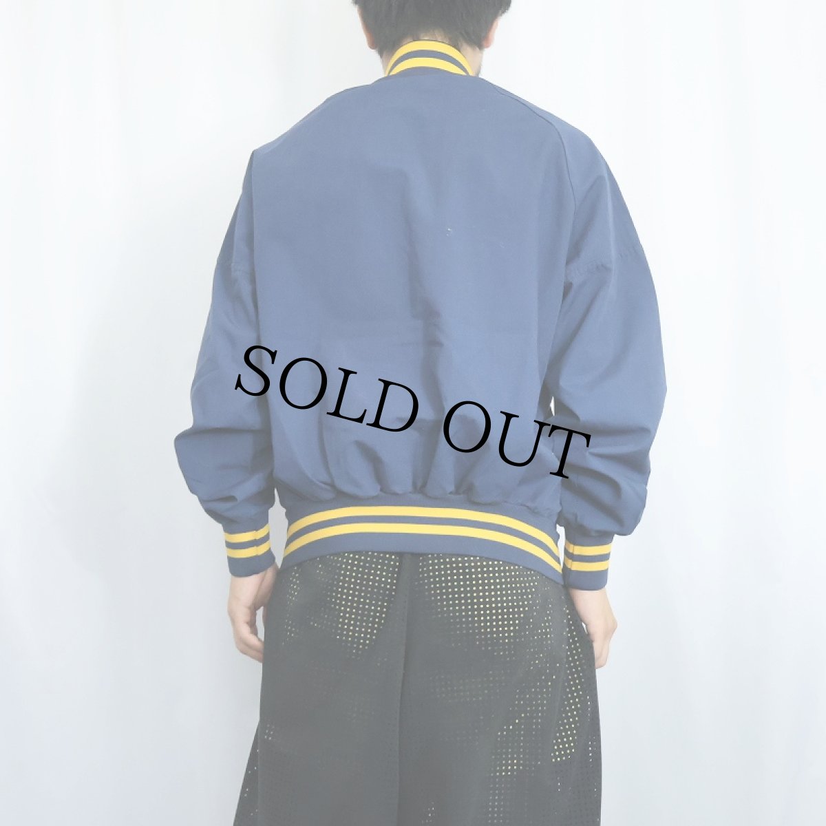 画像3: 80〜90's MVP USA製 "V.F.W." コットンスポーツジャケット NAVY L (3)