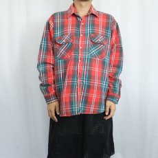 画像2: 70〜80's McGREGOR チェック柄 ヘビーネルシャツ 17-XL-17 1/2 (2)