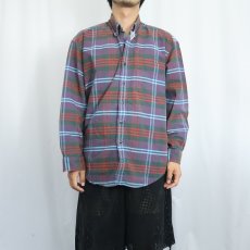 画像2: 90's GAP チェック柄 コットンボタンダウンシャツ (2)
