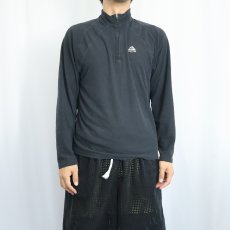 画像2: NIKE ACG ハーフジップ ロゴ刺繍 ポリエステルロンT BLACK M (2)