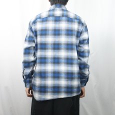 画像3: PENDLETON "MASON" オンブレーチェック柄 コットンボタンダウンシャツ M (3)