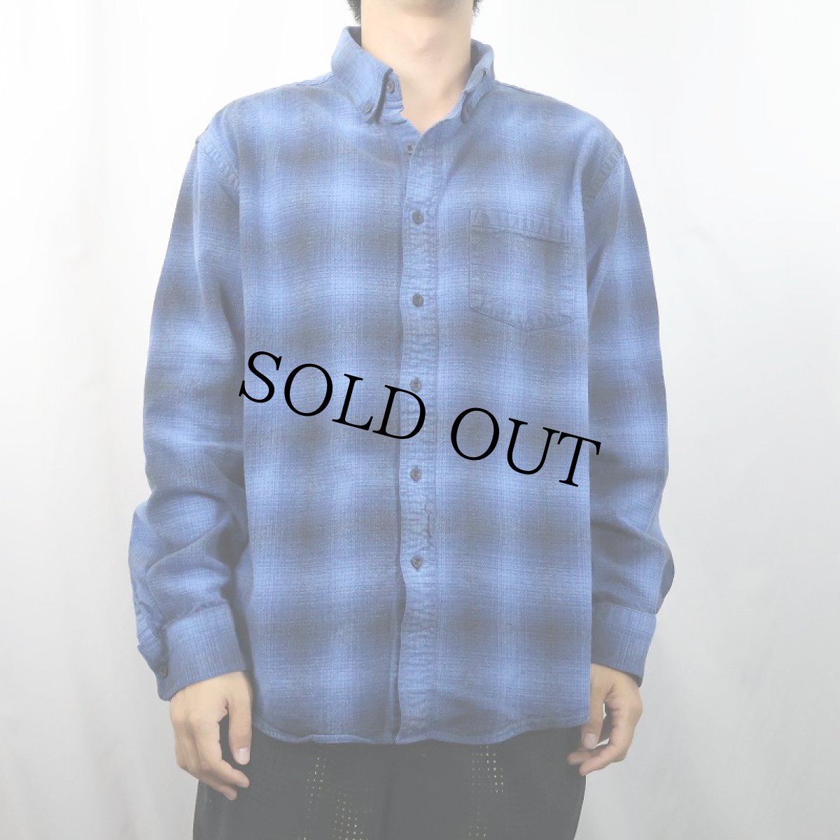 画像2: PENDLETON "MASON" オンブレーチェック柄 コットンボタンダウンシャツ XL (2)