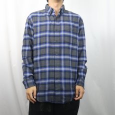 画像2: PENDLETON "MASON" オンブレーチェック柄 コットンボタンダウンシャツ M (2)