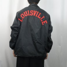 画像4: 60〜70's Champion C中ランタグ "LOUISVILLE" ナイロンコーチジャケット BLACK (4)