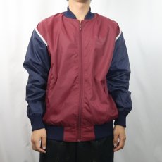 画像2: 80's adidas TAIWAN製 切り替えデザイン ナイロンジップジャケット L (2)
