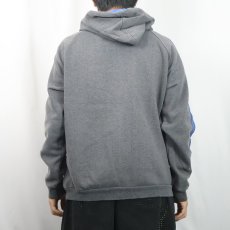 画像3: 80〜90's adidas UK製 ロゴ刺繍×サイドライン スウェットジップパーカー XL (3)