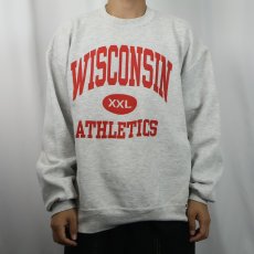 画像2: 90's RUSSELL ATHLETIC USA製 "WISCONSIN" プリントスウェット XL (2)