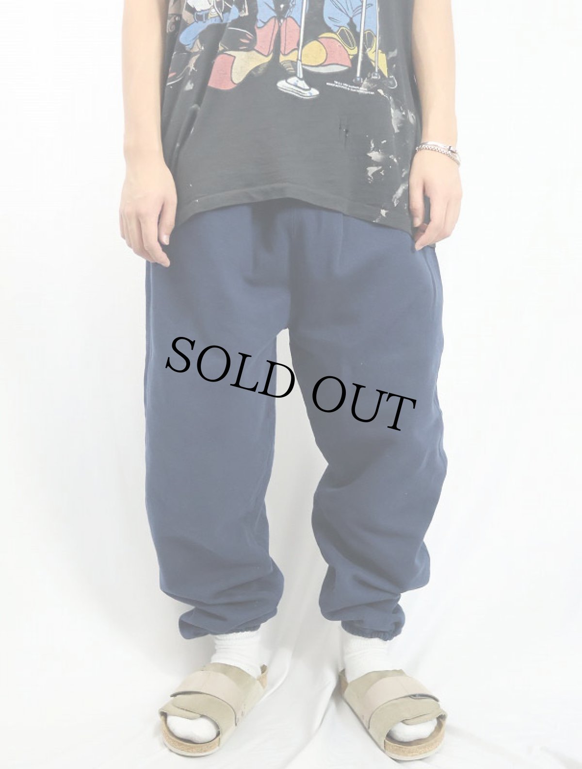 画像2: 2000's Champion REVERSE WEAVE 目付き スウェットパンツ NAVY XL (2)