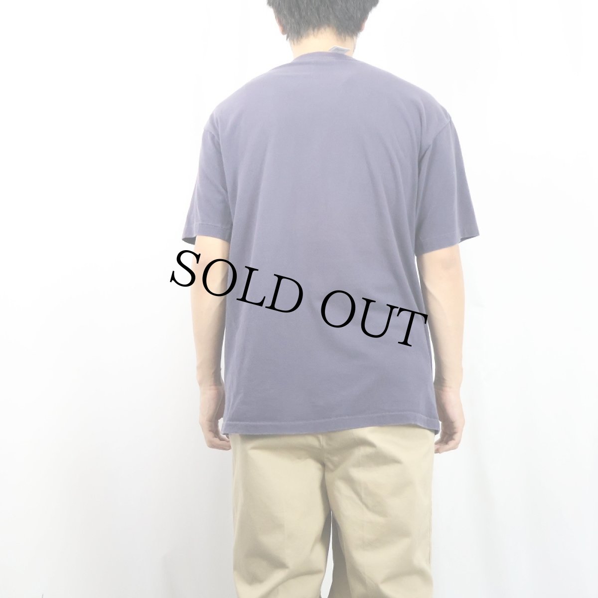 画像3: 90's GAP USA製 無地ポケットTシャツ NAVY L (3)