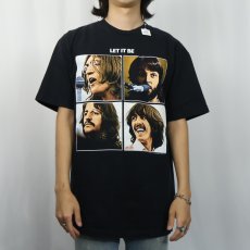 画像2: 2000's THE BEATLES "LET IT BE" ロックバンドTシャツ BLACK (2)