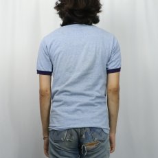 画像3: 60〜70's USA製 "SUPERMAN" ロゴプリント リンガーTシャツ M (3)