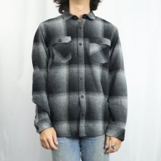 画像2: ROARK REVIVAL×PENDLETON "CLASSIC FIT" オンブレーチェック柄 エルボーパッチ付き ウールシャツ M (2)