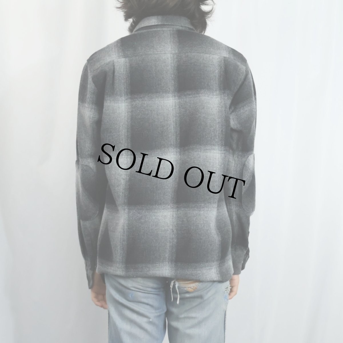 画像3: ROARK REVIVAL×PENDLETON "CLASSIC FIT" オンブレーチェック柄 エルボーパッチ付き ウールシャツ M (3)