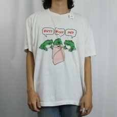 画像2: 90's USA製 "BUTT WHYY PER" パロディプリントTシャツ XL (2)