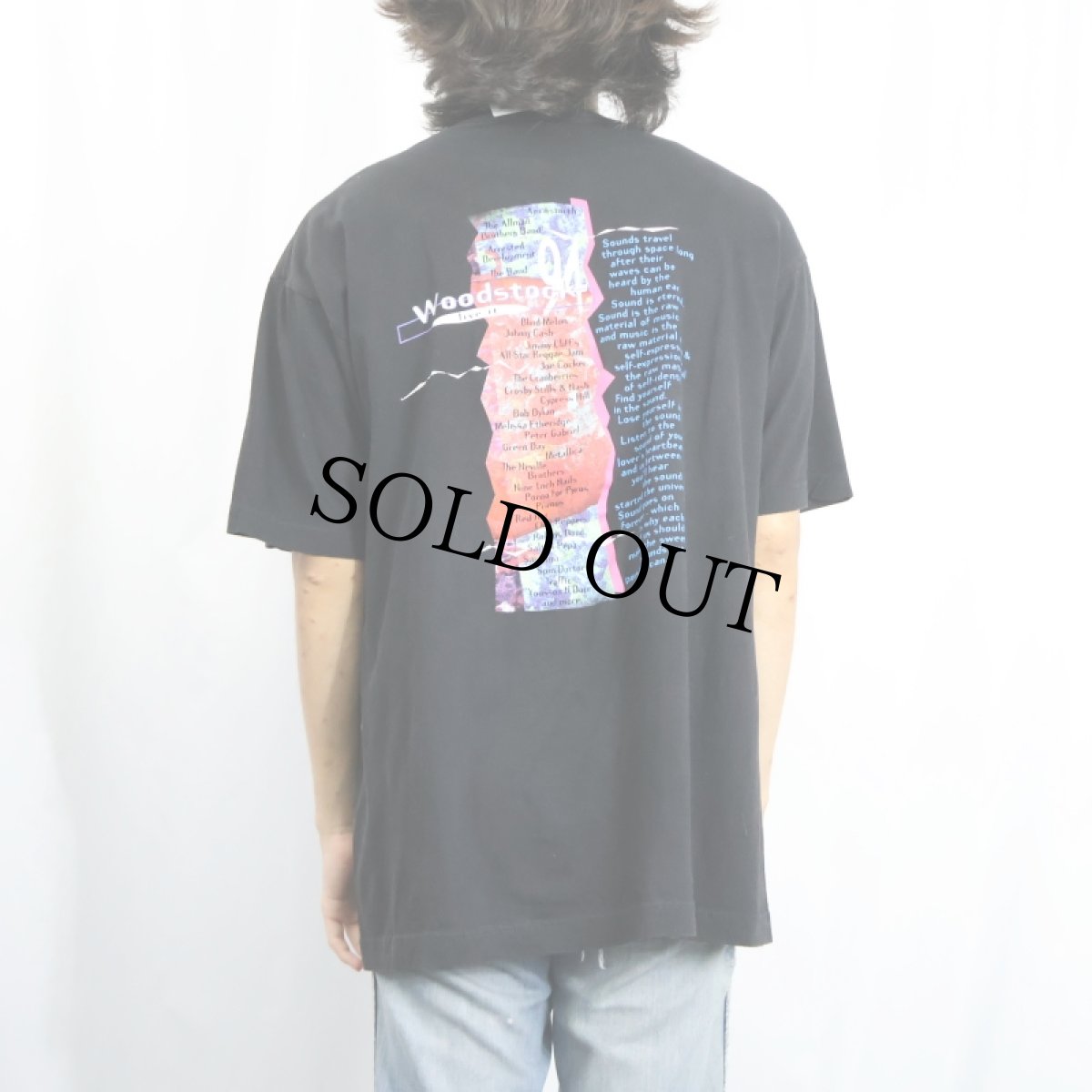 画像4: 90's WOODSTOCK 94 ロックフェスティバルプリントTシャツ BLACK L (4)
