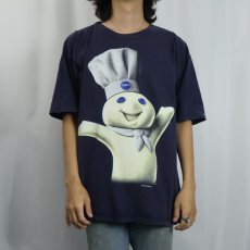 画像2: 90's Pillsbury CANADA製 "Doughboy" キャラクタープリントTシャツ NAVY XL (2)