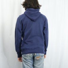画像3: 80's Champion USA製 トリコタグ "TOWSON" プリントスウェットフーディー NAVY M (3)