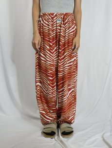 画像2: 90's ZUBAZ ゼブラ柄 コットンポリイージーパンツ 2XL (2)