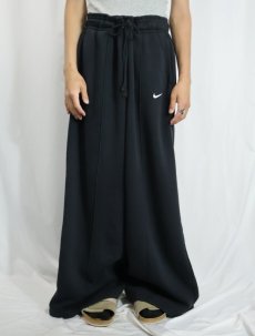 画像2: NIKE ロゴ刺繍 スウェットパンツ BLACK XL (2)