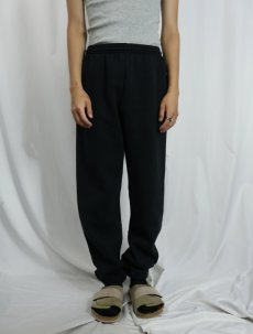 画像2: 90's RUSSELL ATHLETIC USA製 無地スウェットパンツ BLACK L (2)