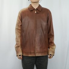 画像2: POLO Ralph Lauren チンスト付き ラムレザースイングトップ M (2)