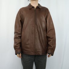 画像2: POLO Ralph Lauren チンスト付き ラムレザースイングトップ L (2)