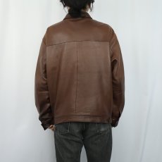 画像3: POLO Ralph Lauren チンスト付き ラムレザースイングトップ L (3)