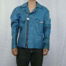 画像2: 70's Loumar Sportswear ダブルライダースジャケット  (2)