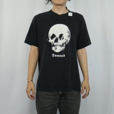 画像2: 90's〜 THE DAMNED パンクロックバンド スカル騙し絵プリントTシャツ BLACK L (2)