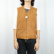 画像2: 50's Abercrombie & Fitch スエードレザーベスト  (2)
