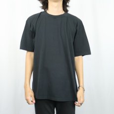 画像2: 90's JERZEES USA製 無地Tシャツ BLACK XL (2)