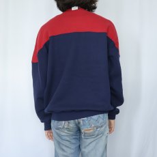 画像3: 90's RUSSELL ATHLETIC USA製 2トーン 無地スウェット NAVY XL (3)