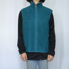 画像2: 90's Patagonia USA製 ロゴ刺繍 シンチラフリースベスト L (2)