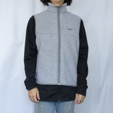 画像2: 90's Patagonia USA製 ロゴ刺繍 シンチラフリースベスト M (2)