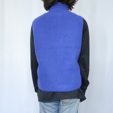 画像3: 90's Patagonia USA製 ロゴ刺繍 フリースベスト M (3)