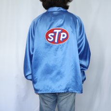 画像4: 90's HORIZON by KAYE SPORTSWEAR USA製 "STP" ワッペン付き サテンレーシングジャケット L (4)