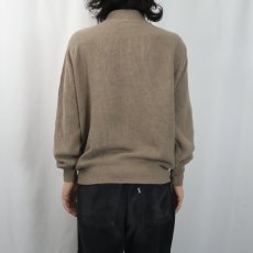 画像3: 90's LANDS' END USA製 ヘンリーネック コットンニットセーター L  (3)