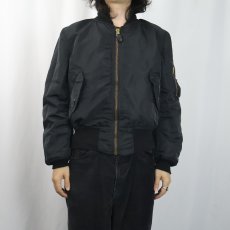 画像3: 民間品 90's ALPHA INDUSTRIES, INC USA製 MA-1 フライトジャケット SMALL (3)