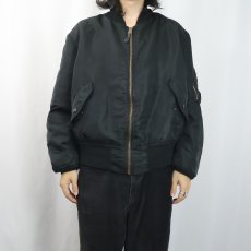 画像3: 民間品 90's ALPHA INDUSTRIES, INC USA製 MA-1 フライトジャケット LARGE (3)