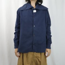 画像2: KAPITAL ライトネルシャツ NAVY M (2)