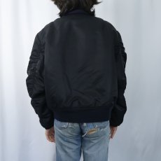 画像4: 民間品 90's ALPHA INDUSTRIES,INC. MA-1 フライトジャケット BLACK LARGE (4)