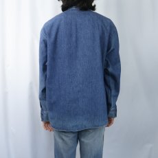 画像3: 80's RUFF HEWN USA製 デニムキャバルリーシャツ L (3)