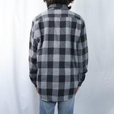 画像3: 90's FIVE BROTHER バッファローチェック柄 ヘビーネルシャツ L (3)