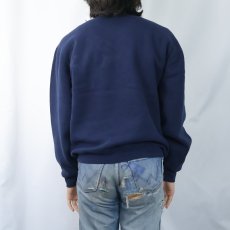 画像3: 90's RUSSELL ATHLETIC USA製 前V 無地スウェット NAVY M (3)