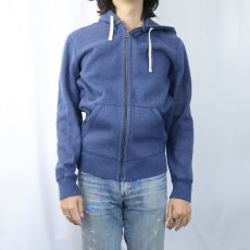 画像2: POLO Ralph Lauren REVERSE WEAVE TYPE ロゴ刺繍 裏サーマル スウェットジップパーカー S (2)