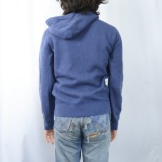 画像3: POLO Ralph Lauren REVERSE WEAVE TYPE ロゴ刺繍 裏サーマル スウェットジップパーカー S (3)