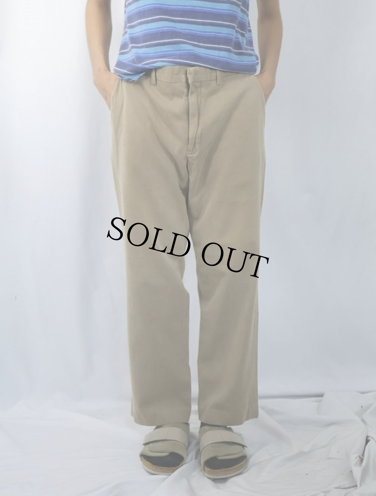 画像2: POLO Ralph Lauren コットンチノトラウザーズ W35 (2)