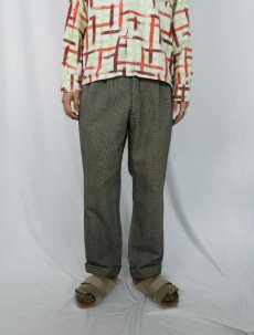 画像3: 〜40's グレンチェック柄 ウールスラックス W29 (3)